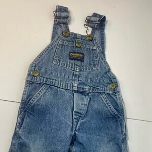 Vintage OshKosh B’Gosh Vestbak Union Made USA Blue Denim overalls size 12 Months